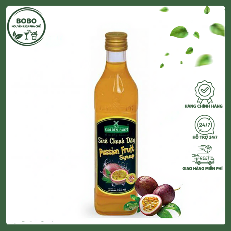 Siro Golden Farm Chanh Dây 520Ml