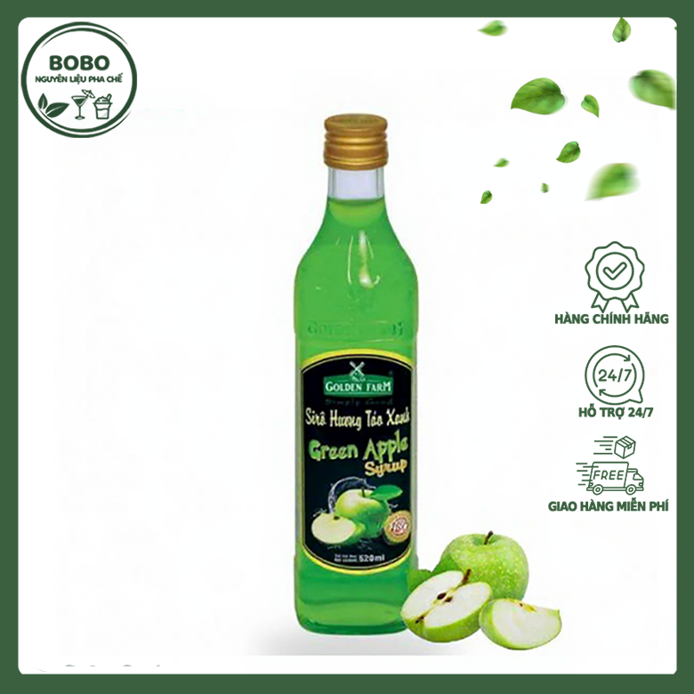 Siro Golden Farm Táo 520Ml