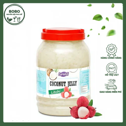 Thạch Dừa Eurodeli Vị Vải 3.8Kg