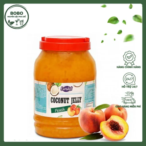 Thạch Dừa Eurodeli Vị Đào 3.8Kg