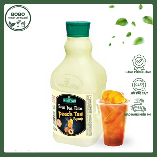 Siro Golden Farm Trà Đào 2L