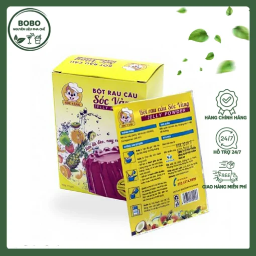 Bột Rau Câu Dẻo/Giòn Sóc Vàng