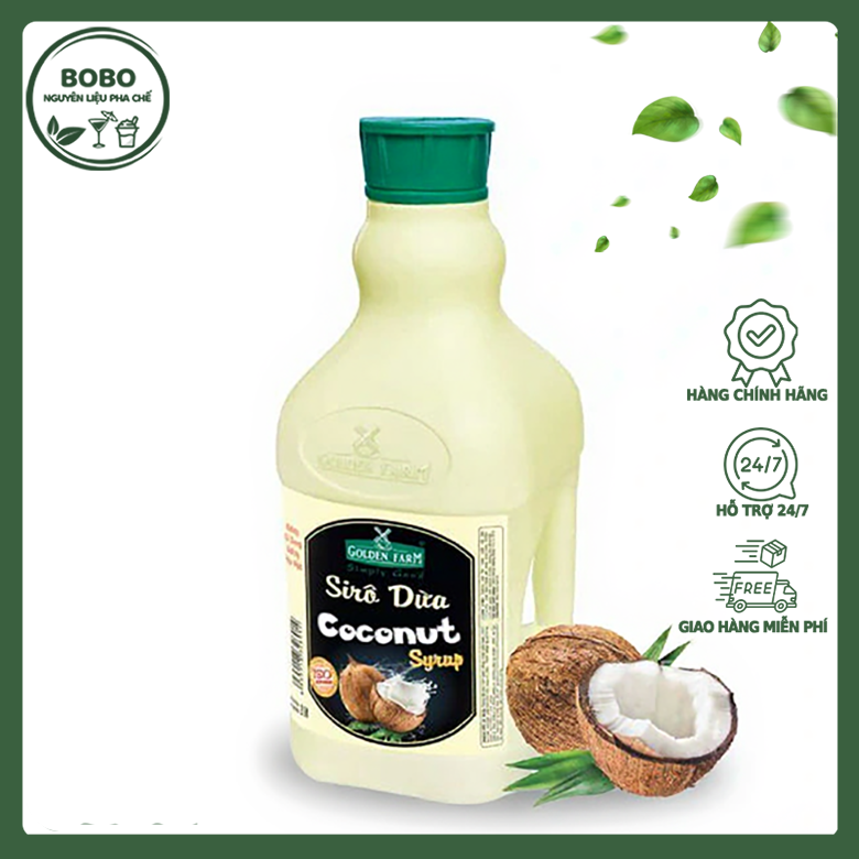 Siro Golden Farm Dừa 2L