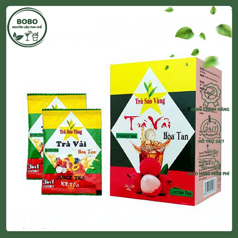 Trà Vải Sao Vàng Hòa Tan