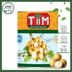 Nhãn Ngâm Nước Đường Đóng Lon Tim 565Gr
