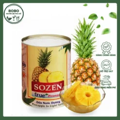 Trái Thơm Cắt Khoanh Đóng Lon Sozen Tim 565Gr