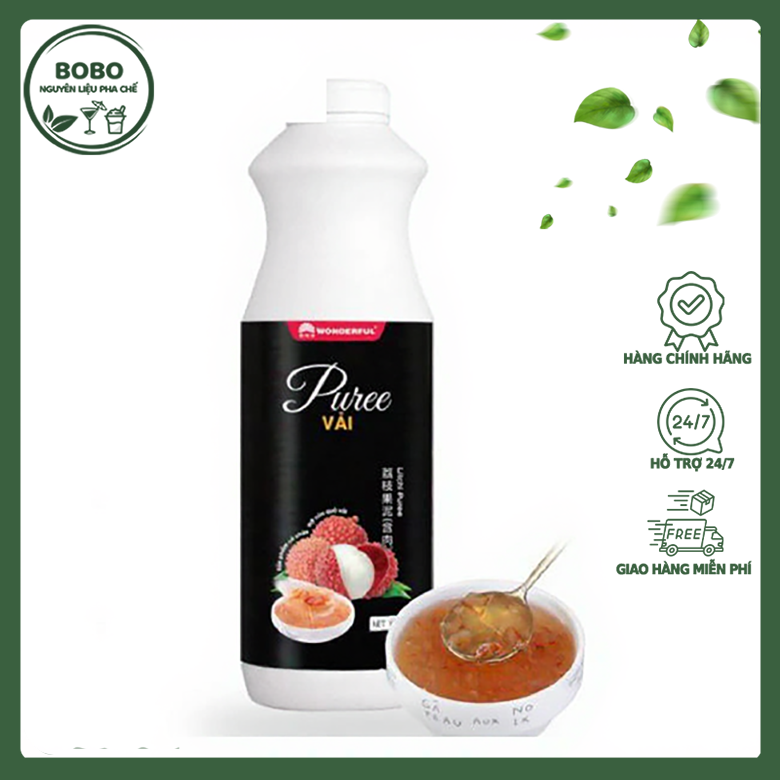 Puree Wonderful Vải 1.3Kg Đài Loan