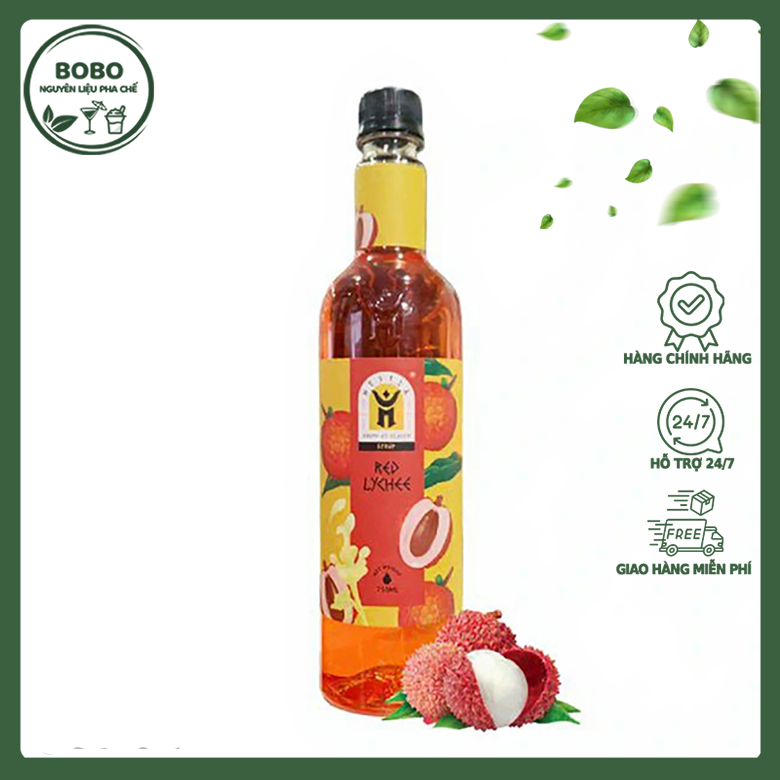 Siro Hestia Vải Đỏ 750Ml