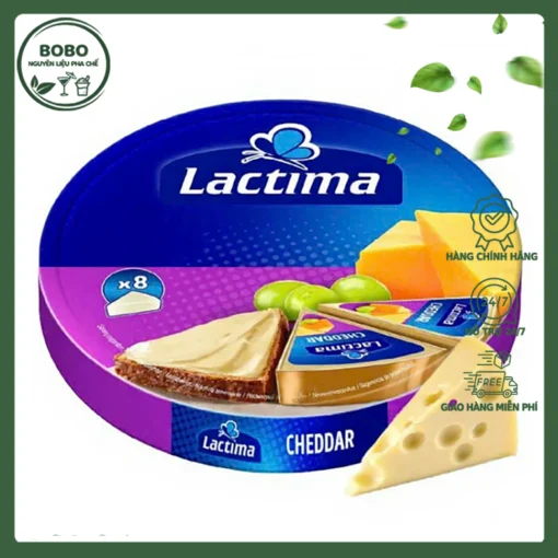 Phô Mai Lactima Cheddar Hộp 8 Miếng