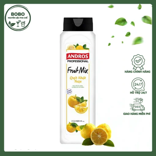 Andros Fruit Mix Quýt Nhật Yuzu 820Ml