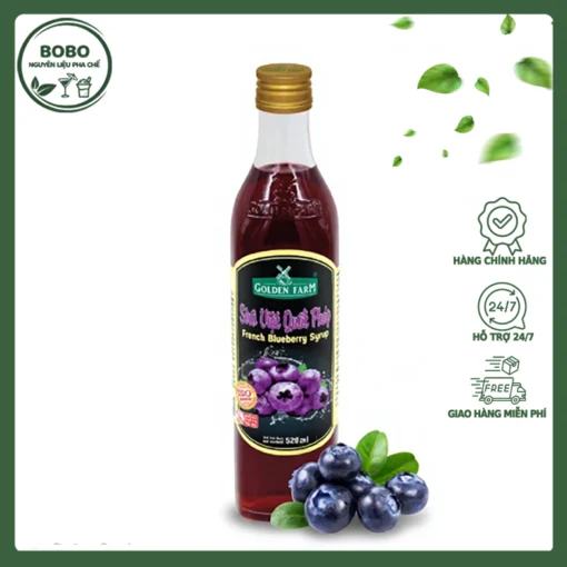 Siro Golden Farm Việt Quất Pháp 520Ml