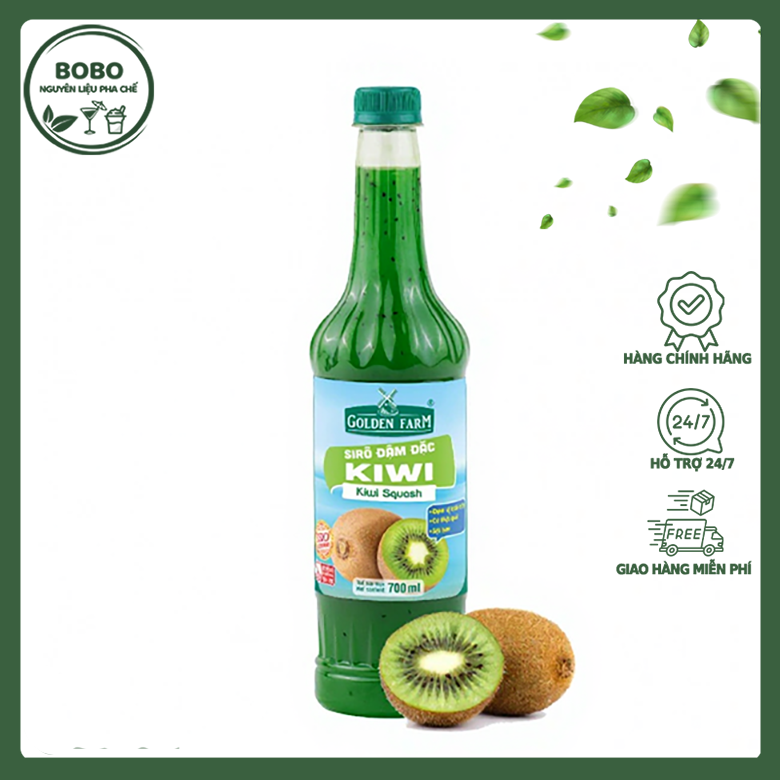 Siro Golden Farm Đậm Đặc Kiwi 700Ml