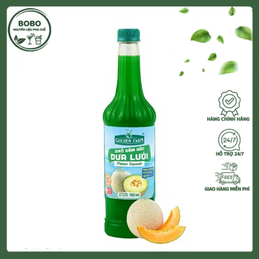 Siro Golden Farm Đậm Đặc Dưa Lưới 700Ml