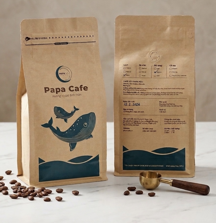 Cà phê nguyên chất - Papa Cafe - túi 500g